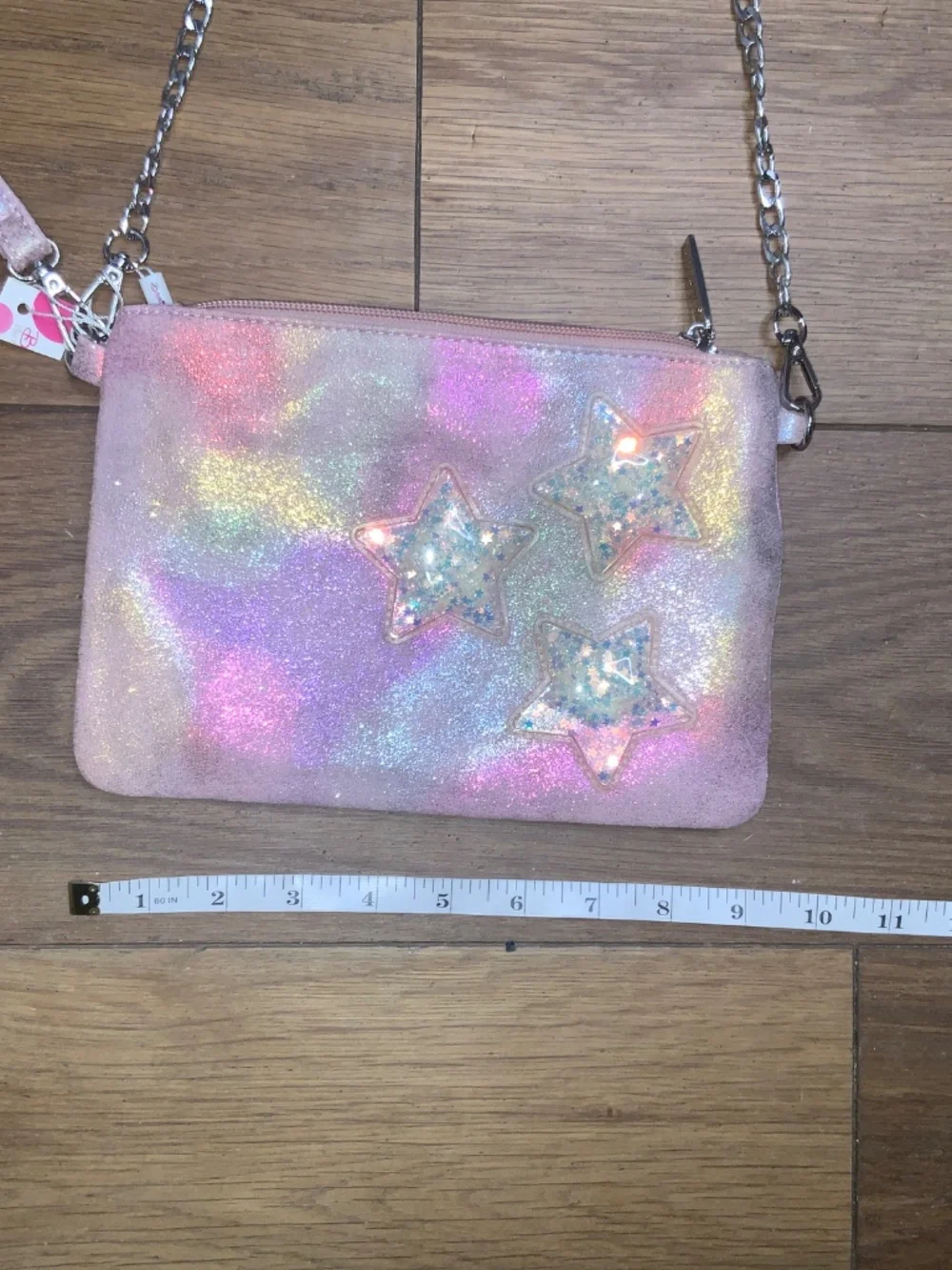 Bari Lynn NWT Irridescent Bag With Sparkle Stars